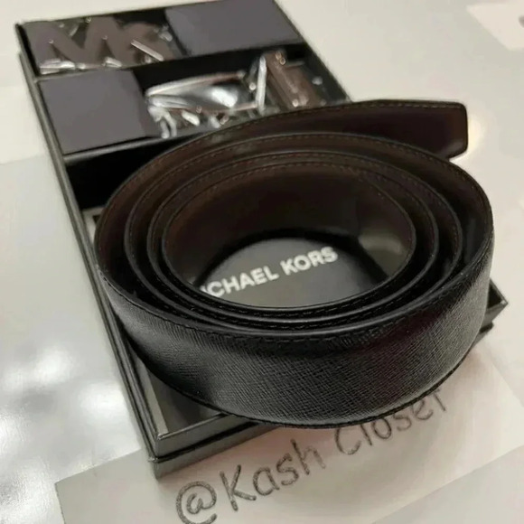 Michael Kors MK Mens Belt 4 in 1 Gift Set - Black/Brown - Picture 1 of 5